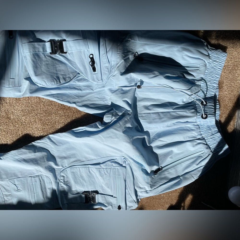 NWT BABY BLUE CARGO PANTS
